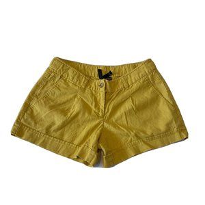 Will Smith Mustard Yellow Linen & Cotton Shorts Women's Size 6